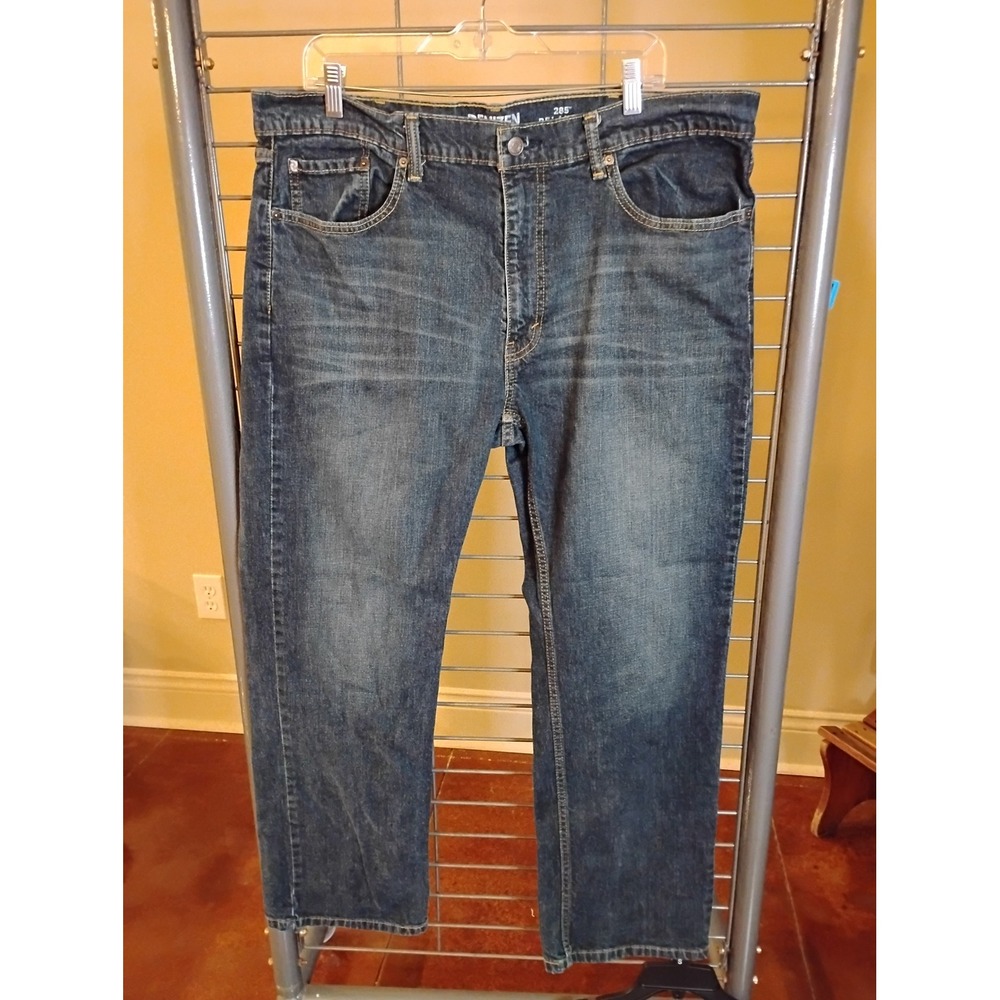 Denizen Levi's 285 Relaxed Fit Mens Jeans Dark Wash 40x30 Stretch Denim Blue